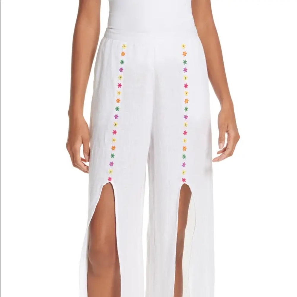 All Things Mochi Gaho Embroidered Split Leg Pant